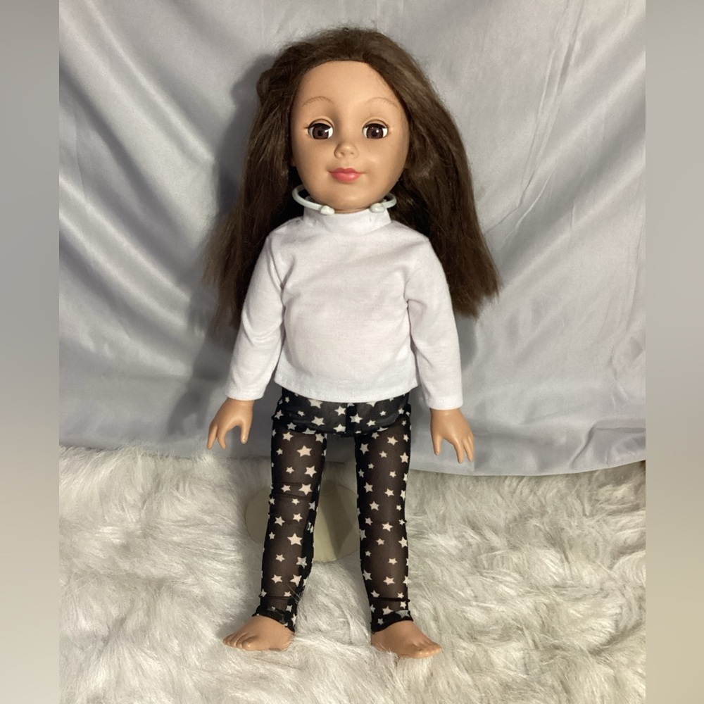 2010 Paradise Kids 18” Girl Doll Brown Hair & Eyes Dressed